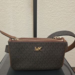 Michael Kors Reversible Dark Brown Belt Bag